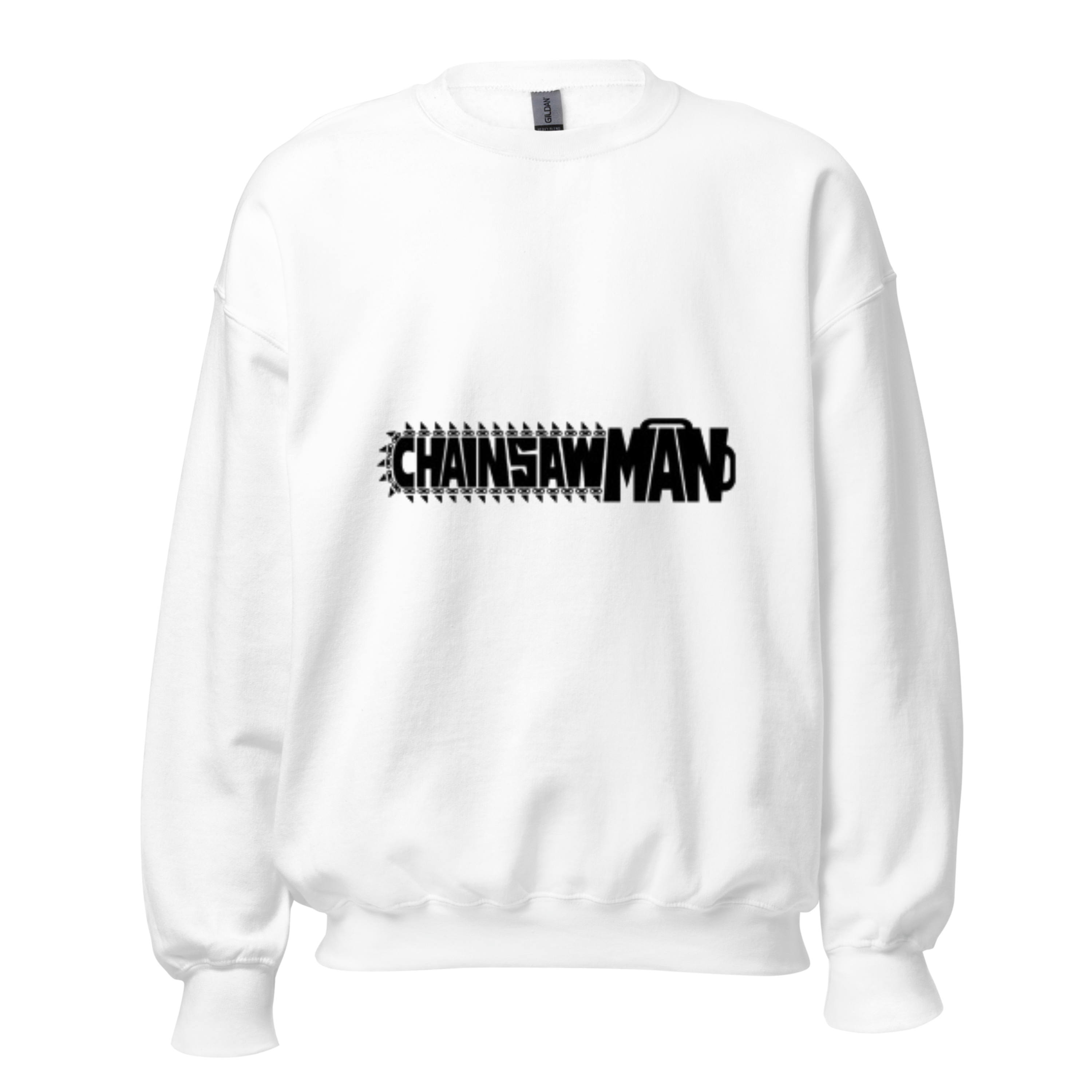 Chainsaw Man Anime Sweatshirt - White Crewneck with Dynamic Graphics