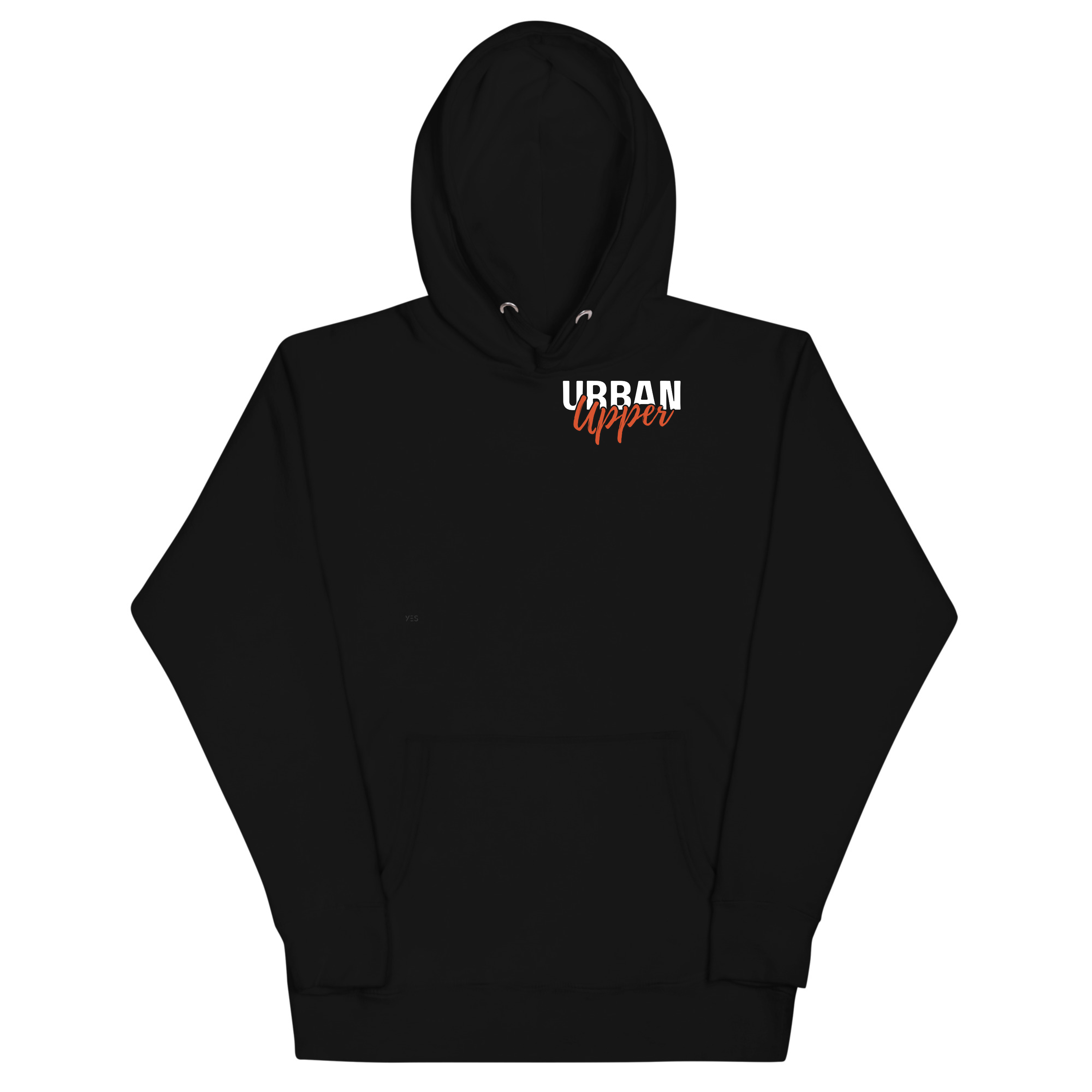 Conquer Motivational Urban Upper Hoodie - Black with Sword Cross Design