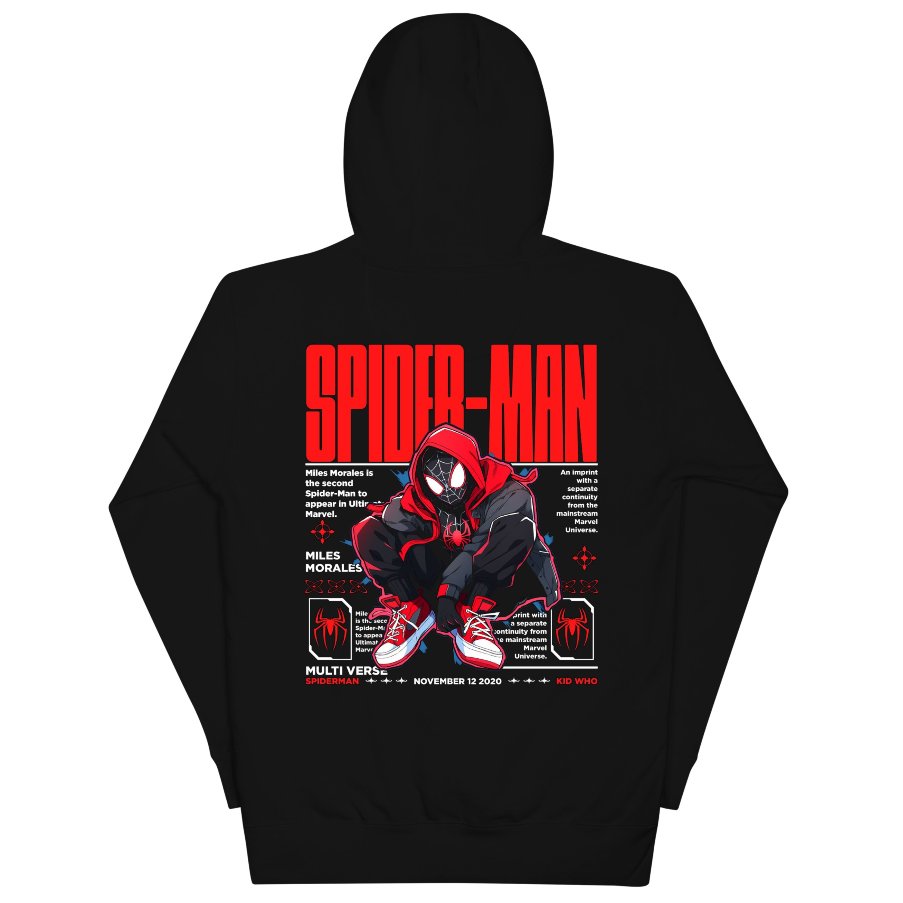 Spider-Man Miles Morales Hoodie - Black