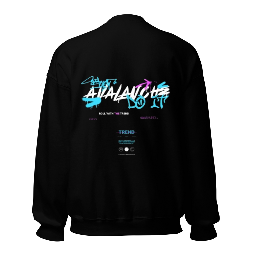 Avalanche Do It Sweatshirt - Black Crewneck with Graffiti Design